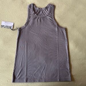 NWT - Splits59 Kiki Rib Tank - Taupe - Size Med